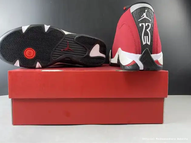 Official Maikesneakers RETRO 487471-006 TORO RED JORDAN 14 AIR GYM 0405